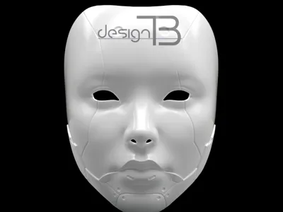 Cyberpunk Geisha Mask V2