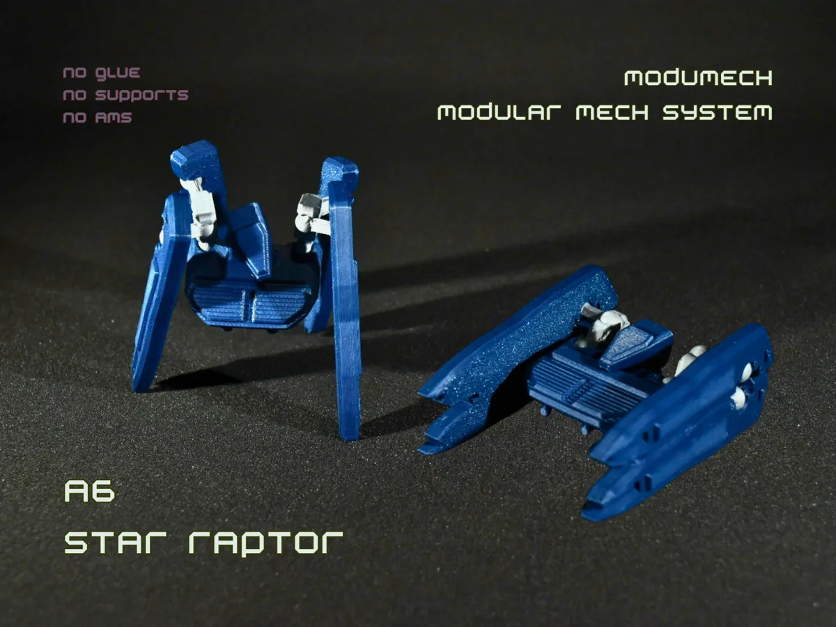 A6 Star Raptor - ModuMech - Mecha Transformable - Modelo de impresión ...