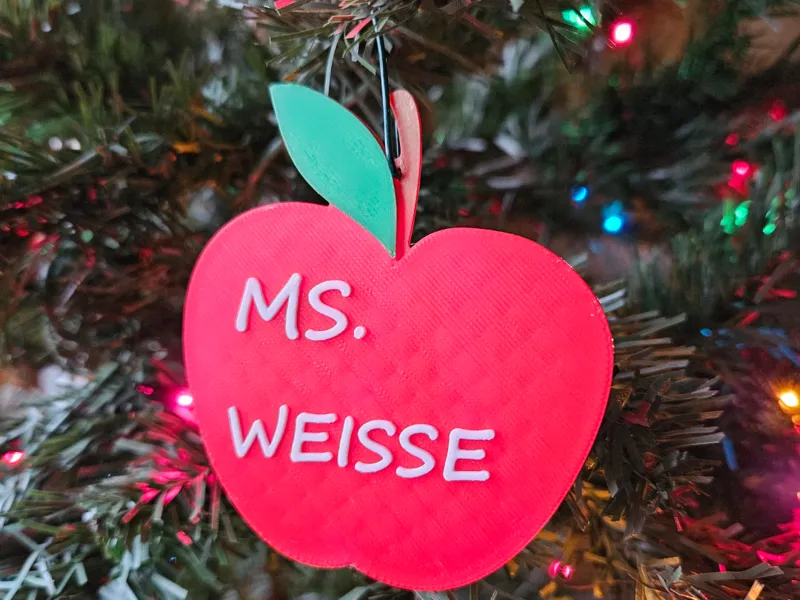 Teacher's Apple Magnet & Ornament 