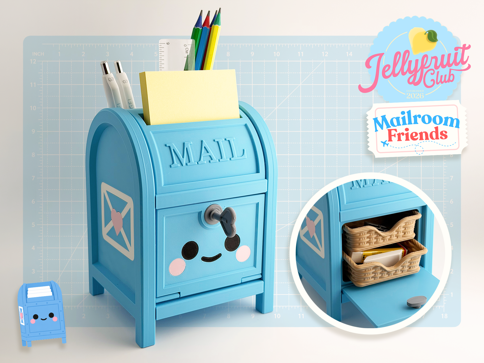 Cute Mailbox Desk Organizer (No AMS)