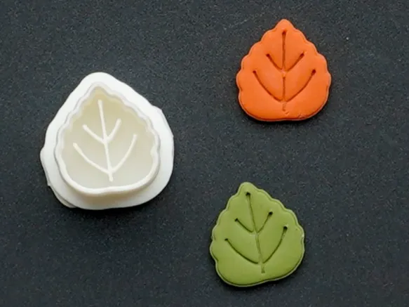Mini Leaf Polymer Clay Cutter Earrings Necklace