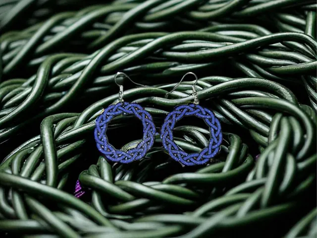 Round intertwining earrings