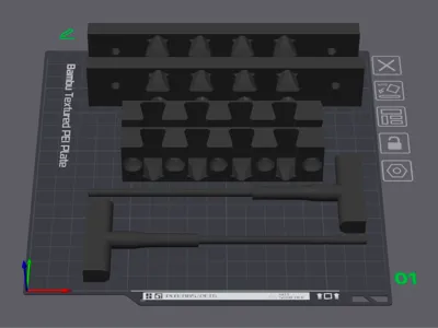 Alu Rig 120 Mounting Cleats for Fractal Terra