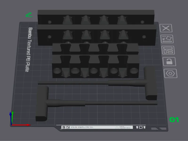 Alu Rig 120 Mounting Cleats for Fractal Terra