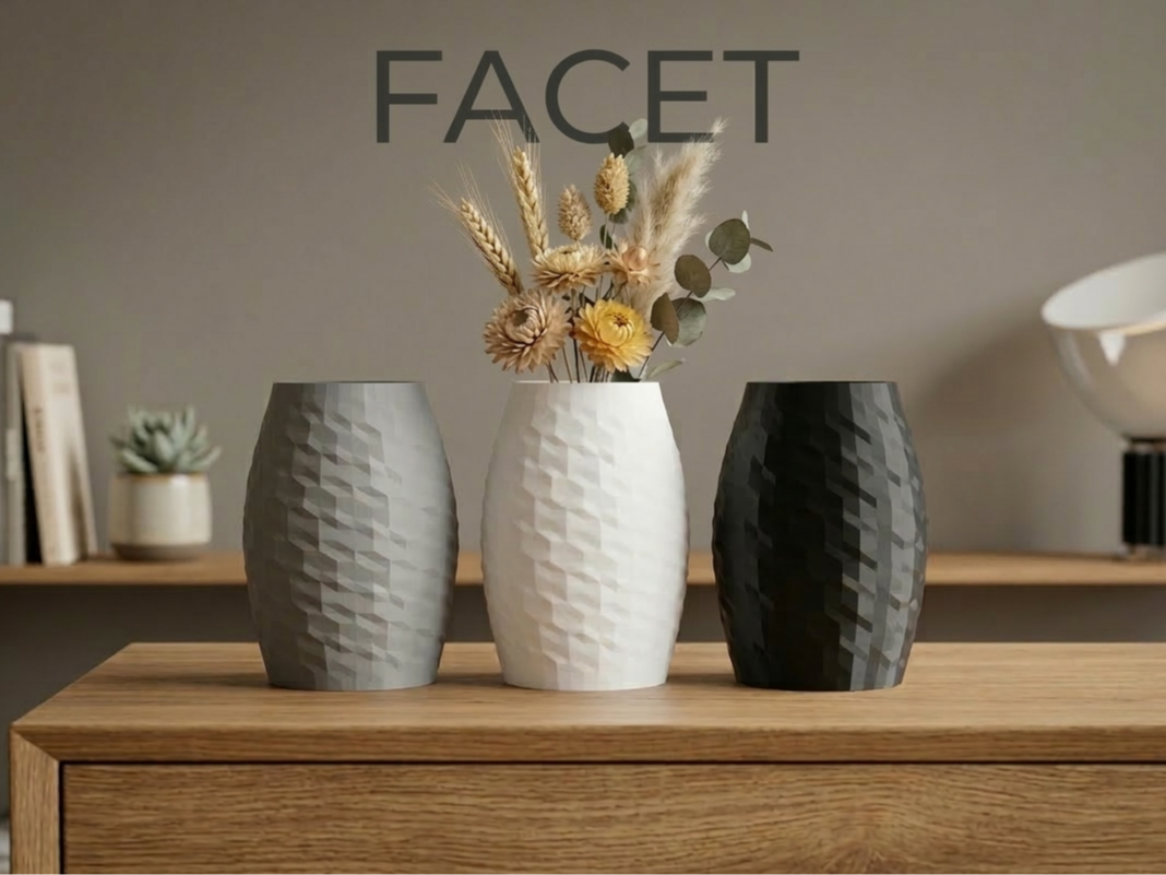 Facet | Geometric Low-Poly Vase