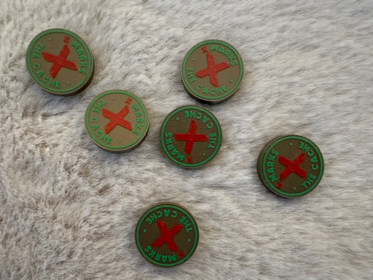 Geocache Swappable Token - X Marks the Cache by Zap 3D MakerWorld ...