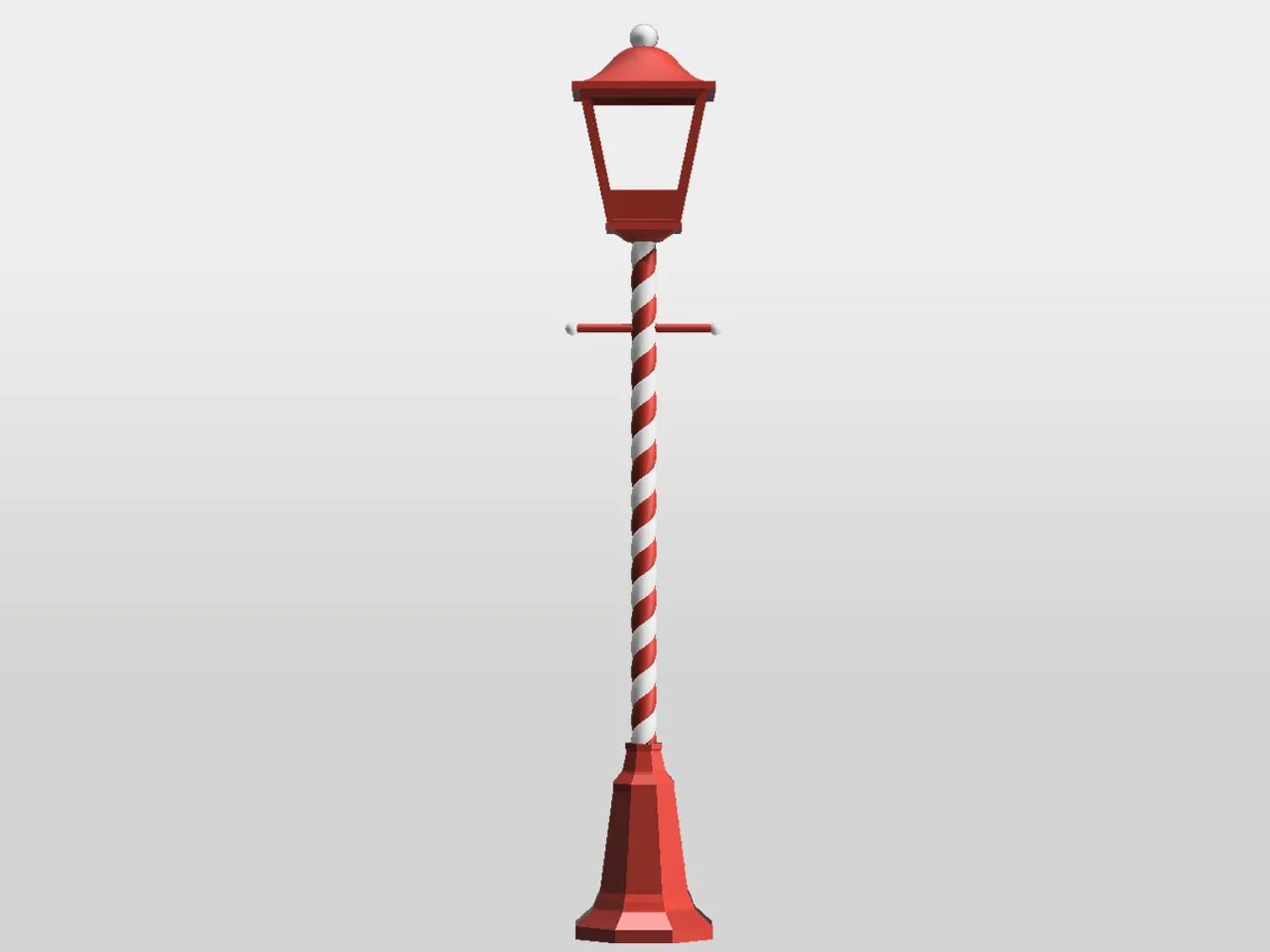 Victorian Christmas Street Lamp Candy Cane Lantern view 3