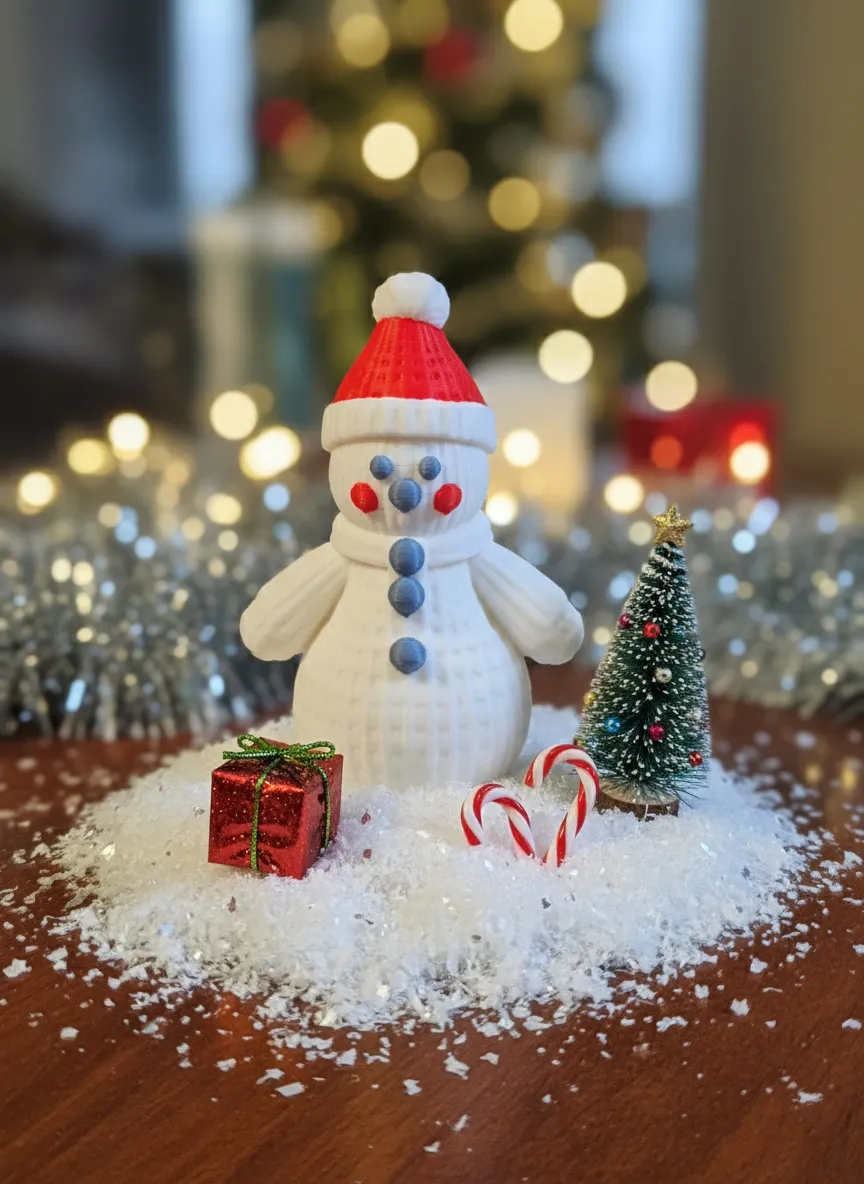 Knitted Snowman - Free 3D Print Model - MakerWorld