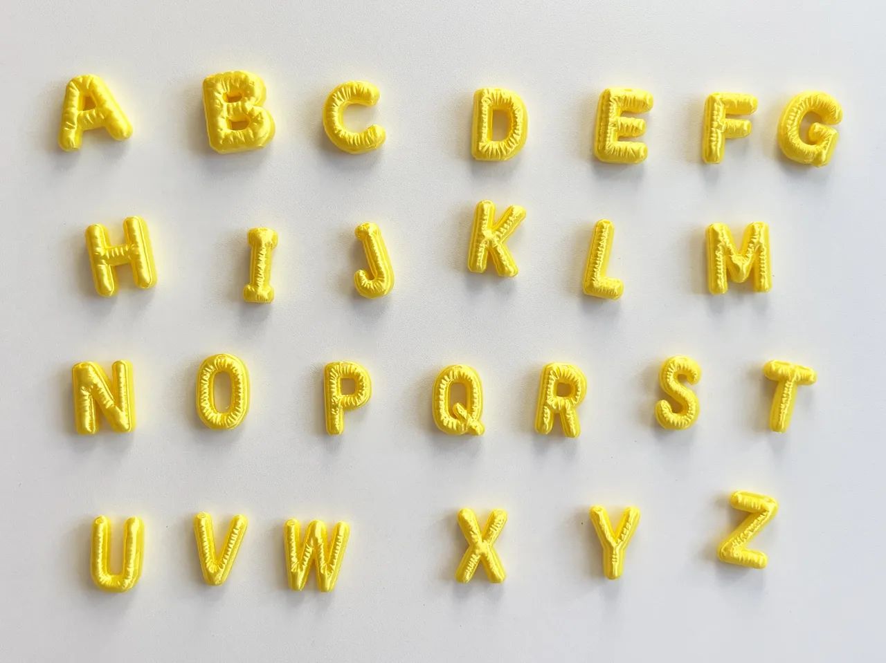 Puffer Letters | Full A-Z Set (Capital Only) view 2
