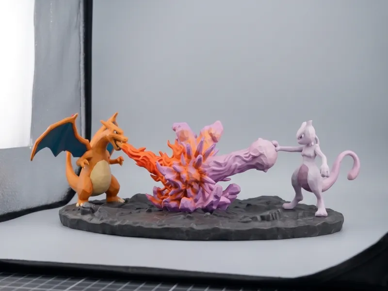 Pokémon Battle Diorama: Charizard vs Mewtwo