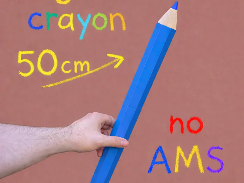 Big Wooden Crayon – 50cm Giant Crayon (Easy Print)