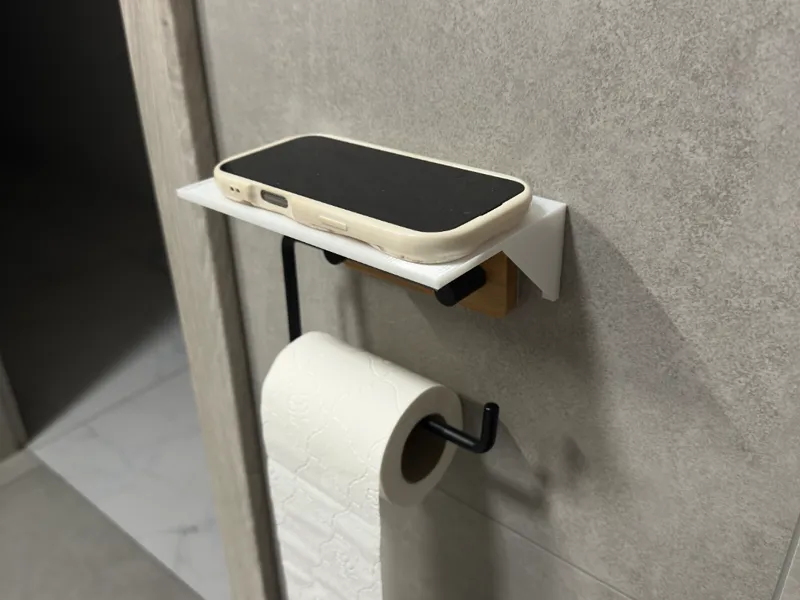 Toilet phone shelf