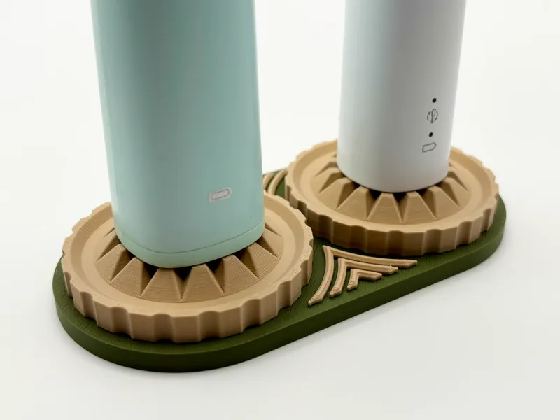 Ornate Dual Electric Toothbrush Stand