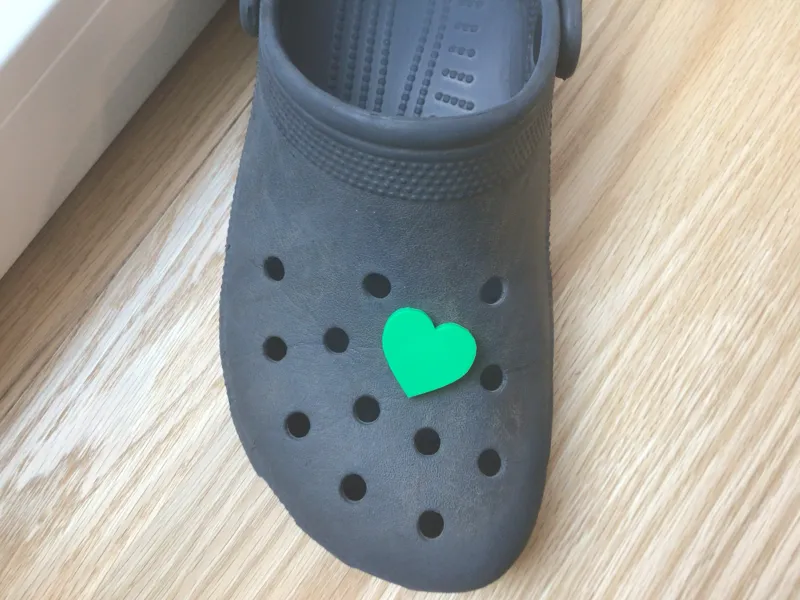 heart croc charm