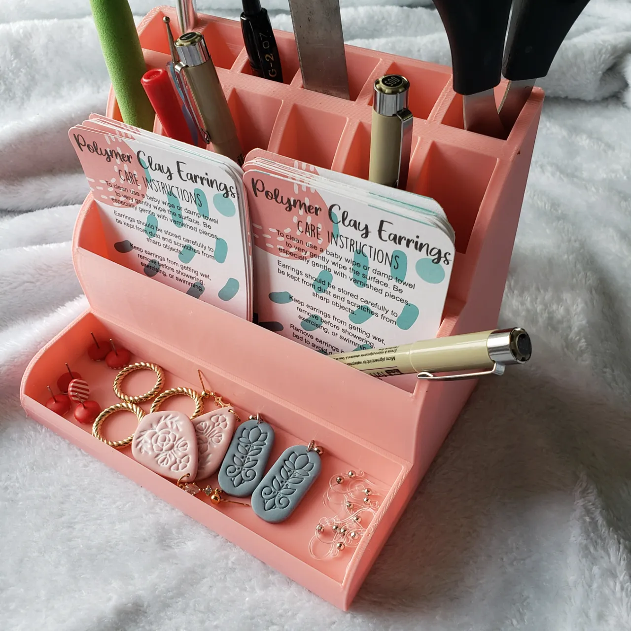 Polymer Clay Earring Artist Tools Organizer view 3