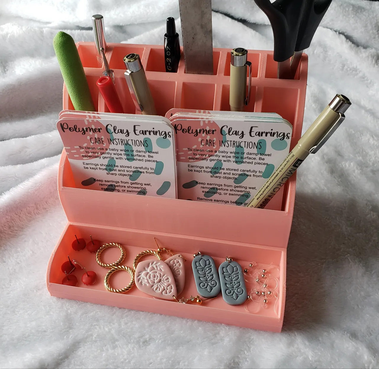 Polymer Clay Earring Artist Tools Organizer view 2
