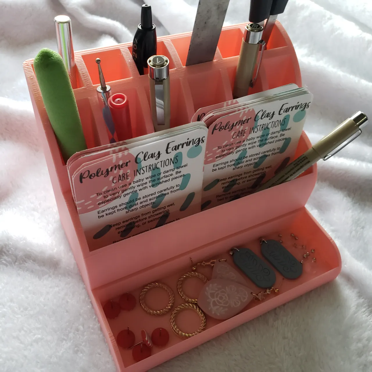 Polymer Clay Earring Artist Tools Organizer view 4