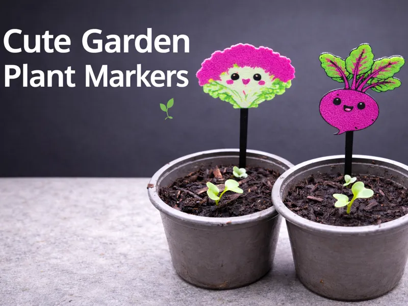 Cute Garden Plant Markers Vegetable Tags Seedlings