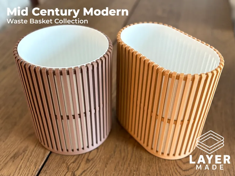Mid Century Modern Waste Basket Collection
