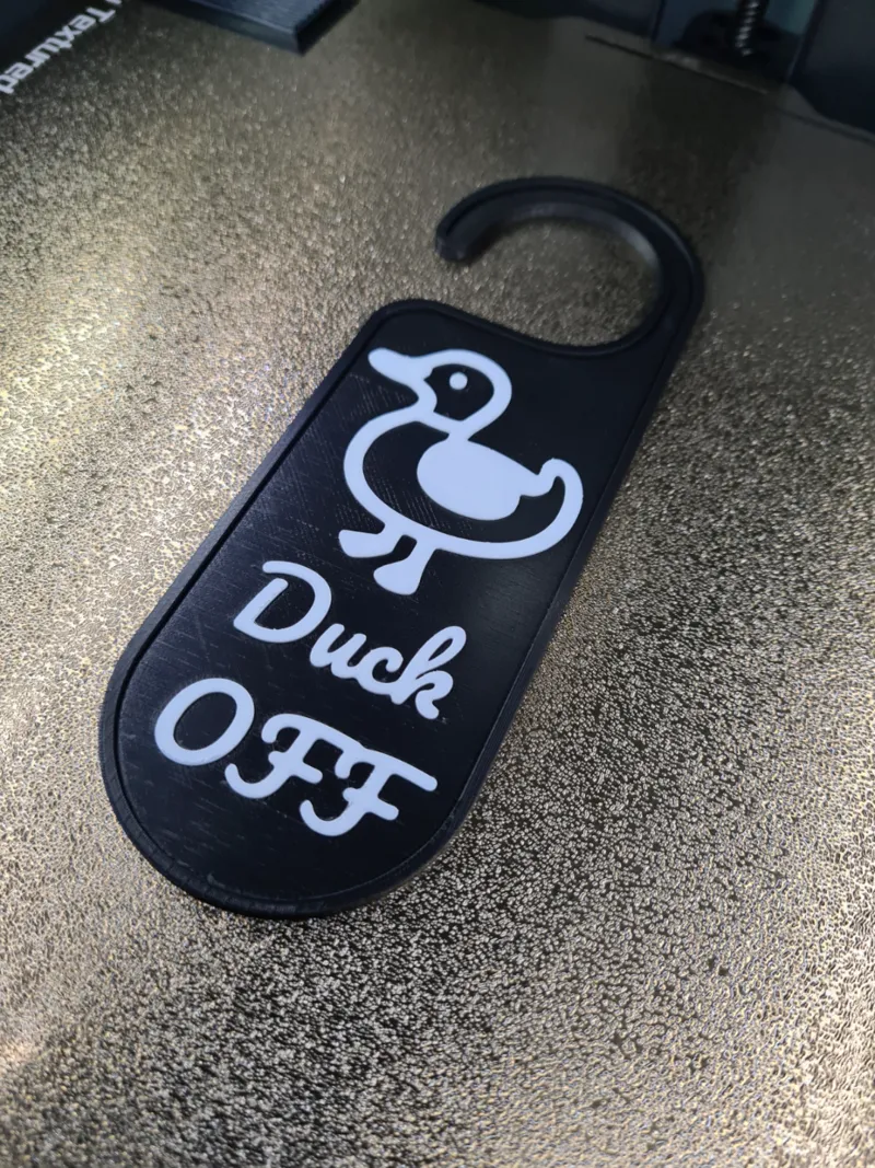 Duck Off Door Hanger