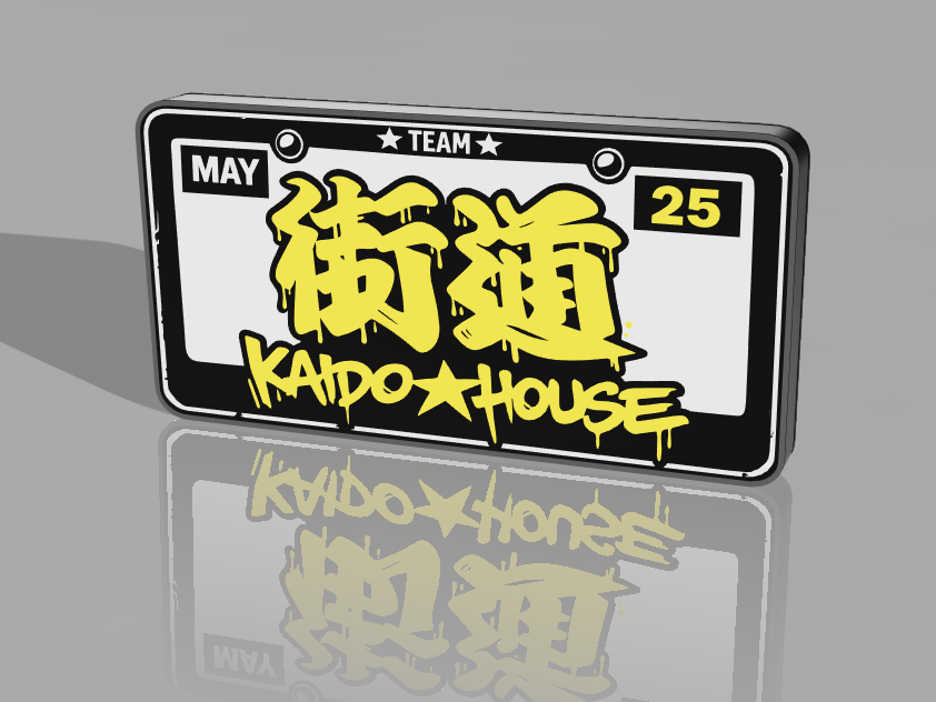 Kaido House Graffiti Number Plate Lightbox