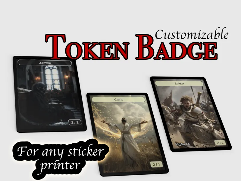 Customizable Token Badge for Card Games