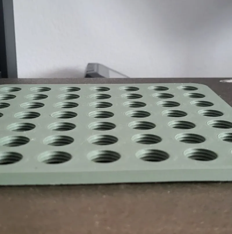 Pegboard with screws