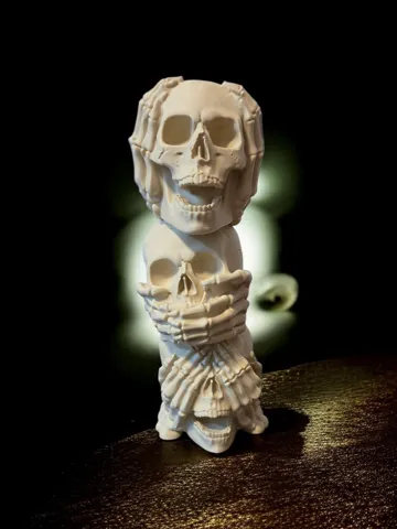 Adorno temático: Three Wise Skulls – Gothic Totem — vista de referencia 2
