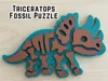 puzzle Triceratops| model 1, smaller pieces | 1 color