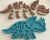 puzzle Triceratops| model 2. bigger pieces | 1 colors