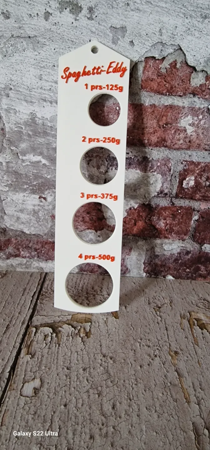 Portion measure for spaghetti pasta