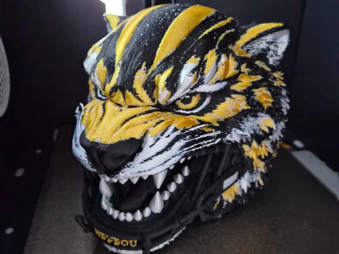 Mizzou Tigers display helmet