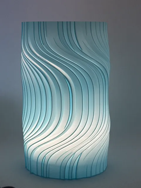 Modern Lamp. Wireless RGB lampshade. Easy print view 3