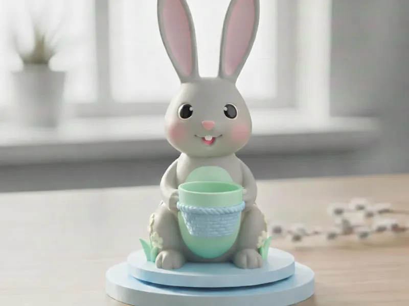 Hase mit Körbchen
