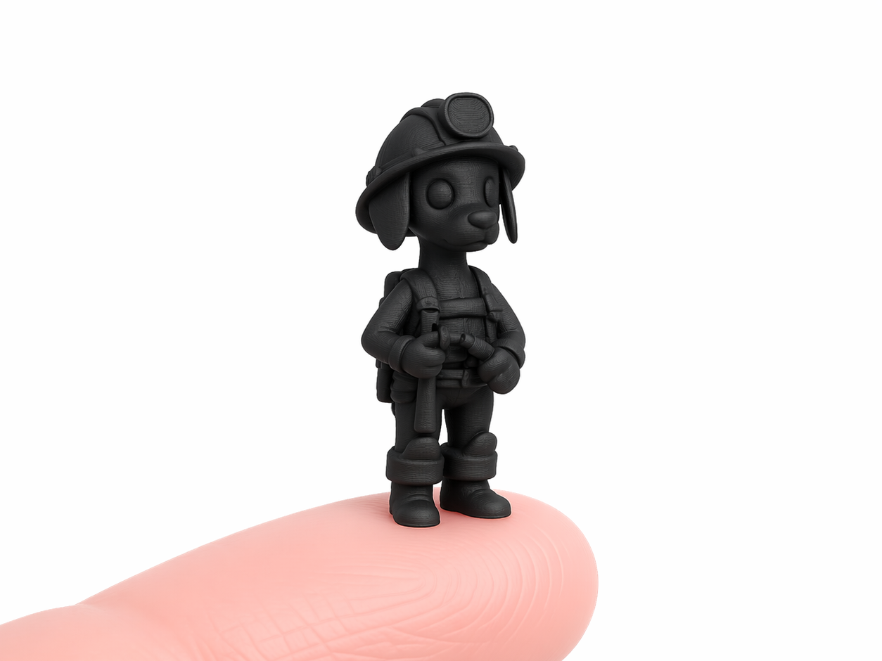 Chibi Dalmatian Firefighter 30mm – Cute Worker Dog
