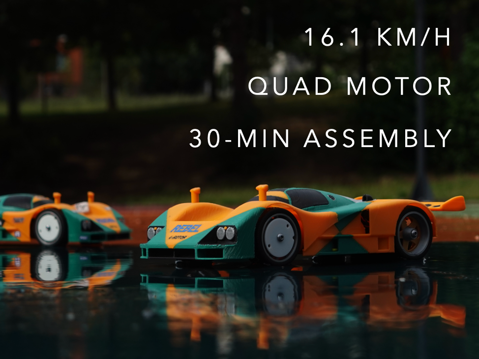 Rebel 787 C1 - 1:24 Quad-Motor Cyberbrick Racer - Free 3D Print
