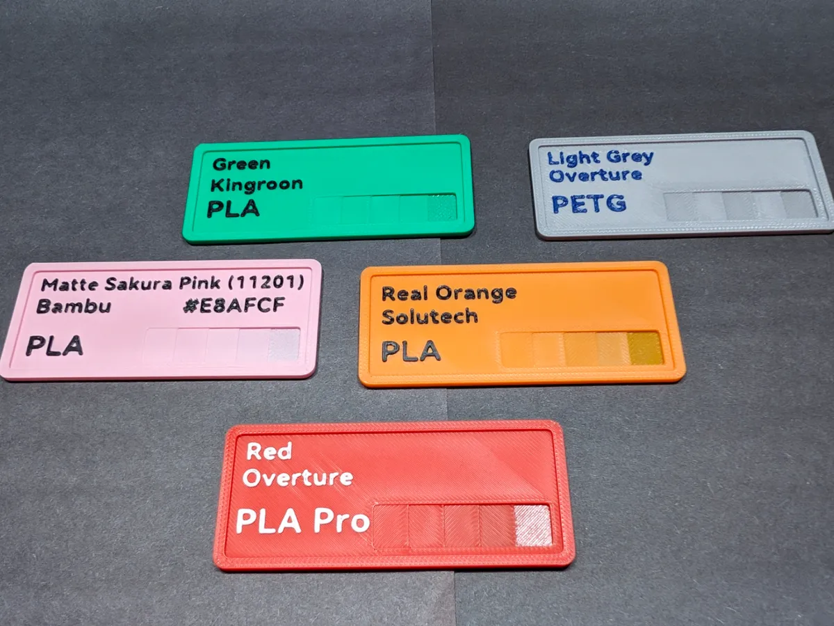Filament Sample Card - Free 3D Print Model - MakerWorld