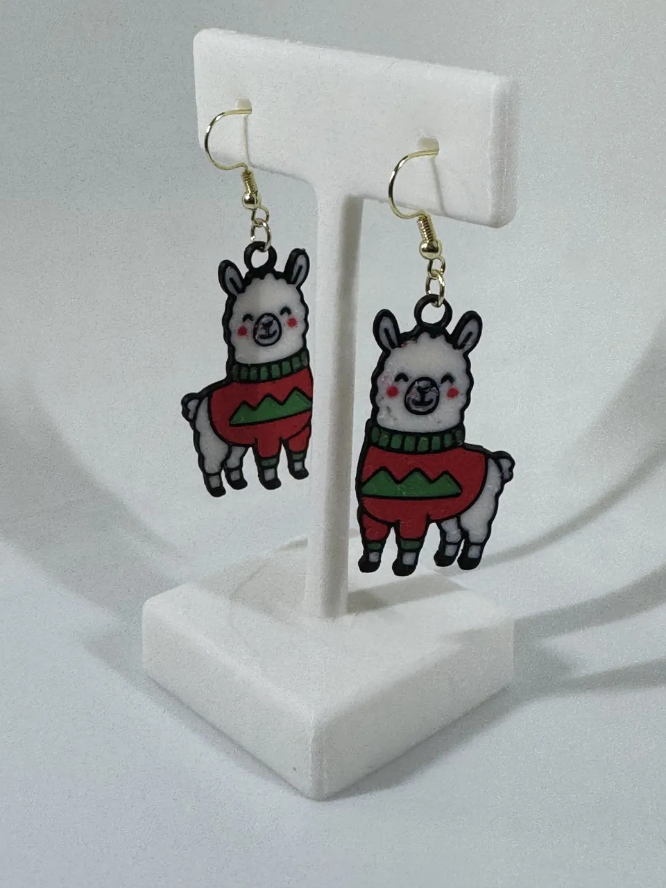 Christmas Llama Earrings view 2
