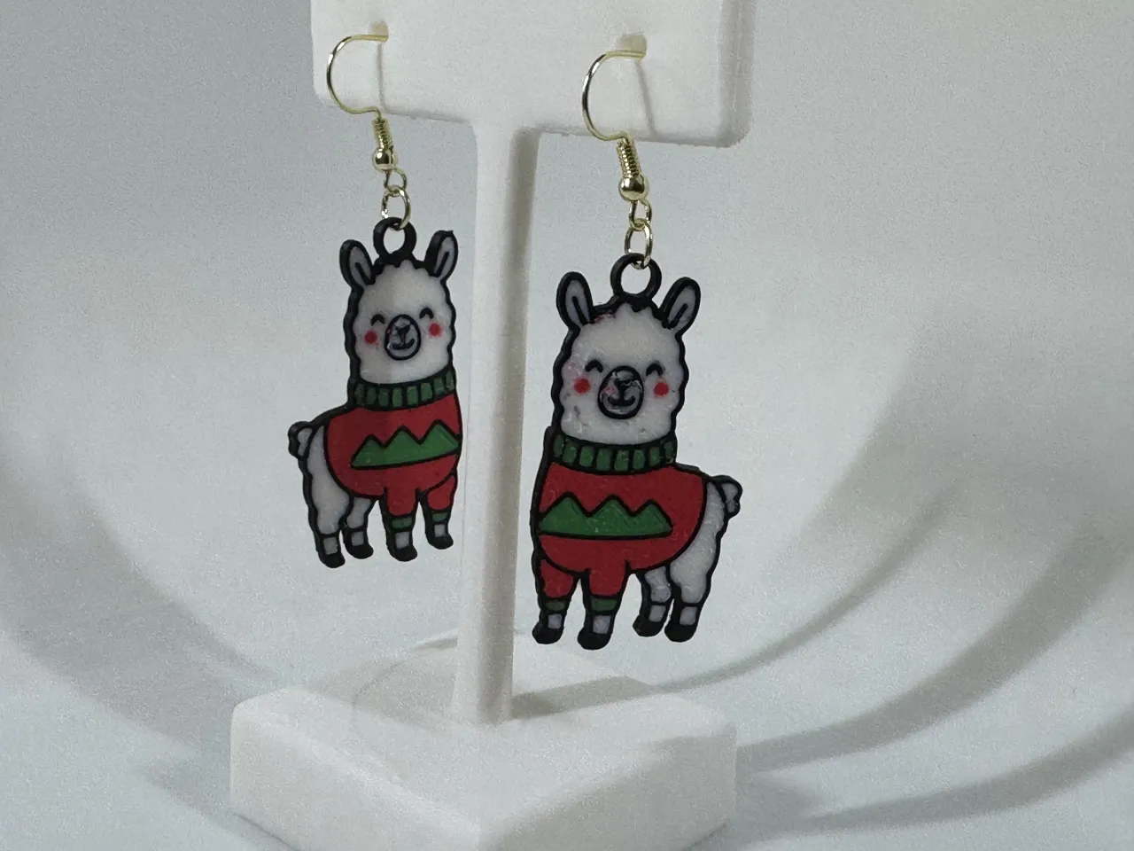 Christmas Llama Earrings view 3