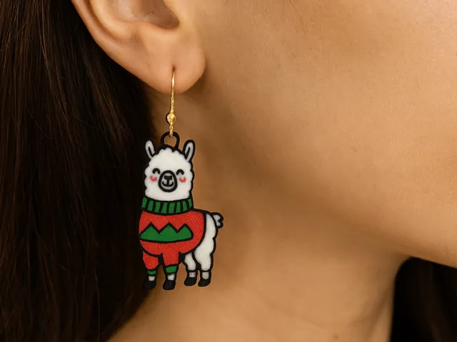 Christmas Llama Earrings
