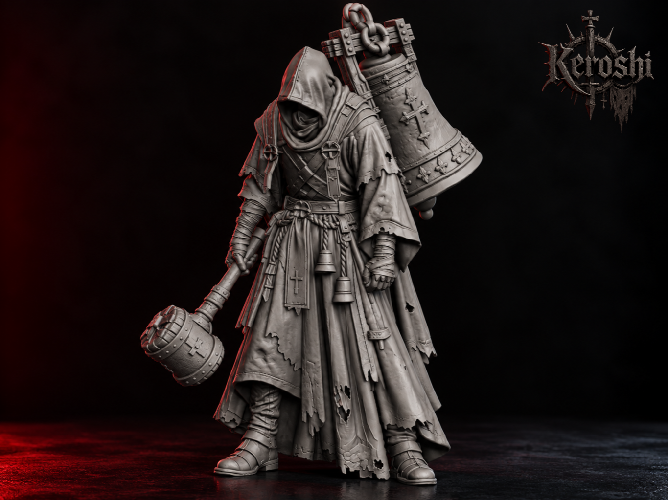 Bell Monk 32mm - 3D printed People, in stock in India