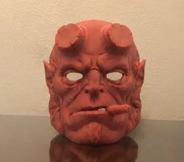 Pieza para disfraz o exhibición: HELLBOY MASK — vista de referencia 3
