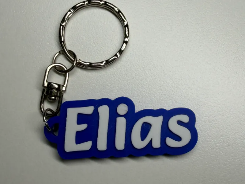 Elias personalized name keychain
