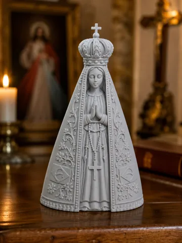 Modelo para impresión 3D: Nossa Senhora Aparecida – Estátua Católica — vista de referencia 2