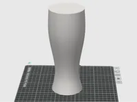 Vase forme verre à bière blanche — photo 2
