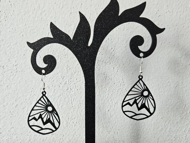 earrings mountain panorama