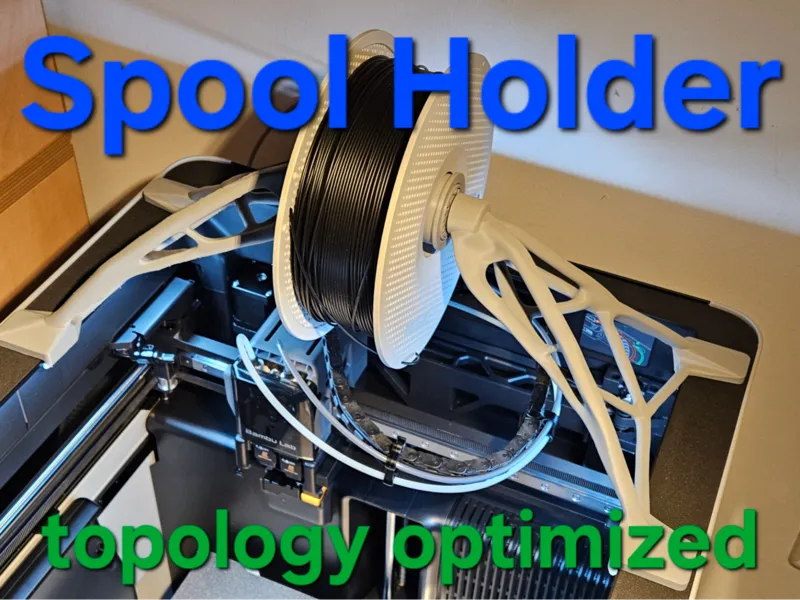 Spool Holder H2 TPU Top Feed topology optimized
