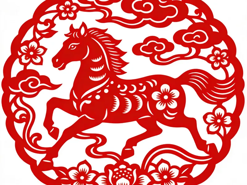 马年剪纸窗花