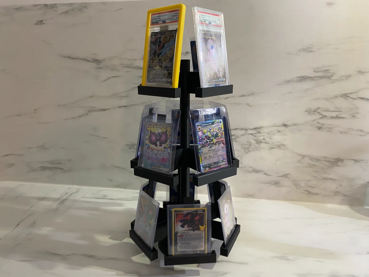 Rotating Card Carousel Display 3 floor easy set up - Free 3D Print ...