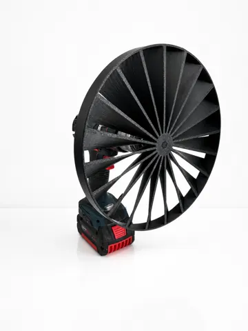 Modelo para impresión 3D: Akkuschrauber Ventilator / 230mm — vista de referencia 3